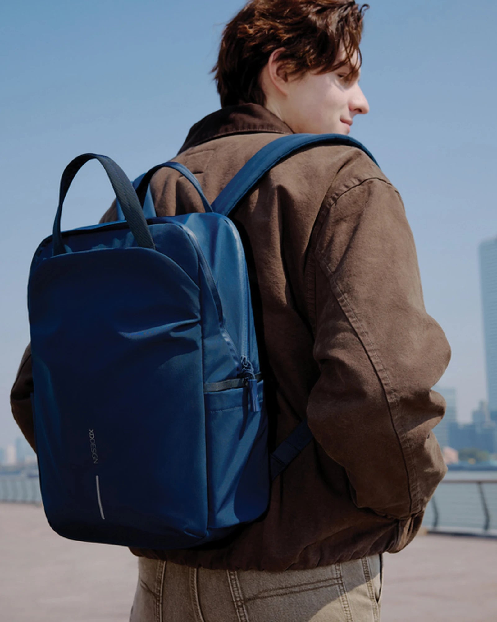 Rugzak antidiefstal gerecycled nylon om te personaliseren - 38