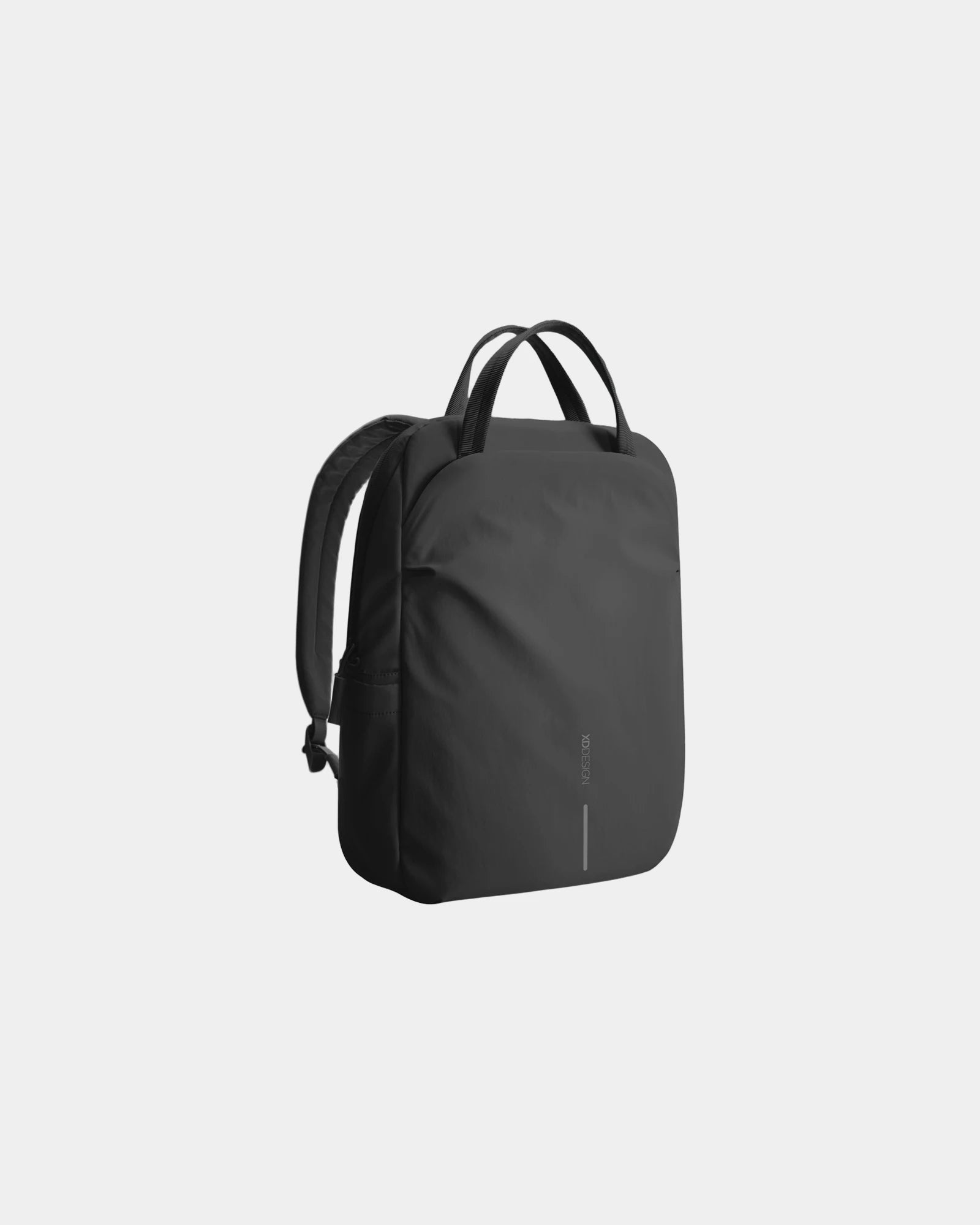 Rugzak antidiefstal gerecycled nylon om te personaliseren - Zwart