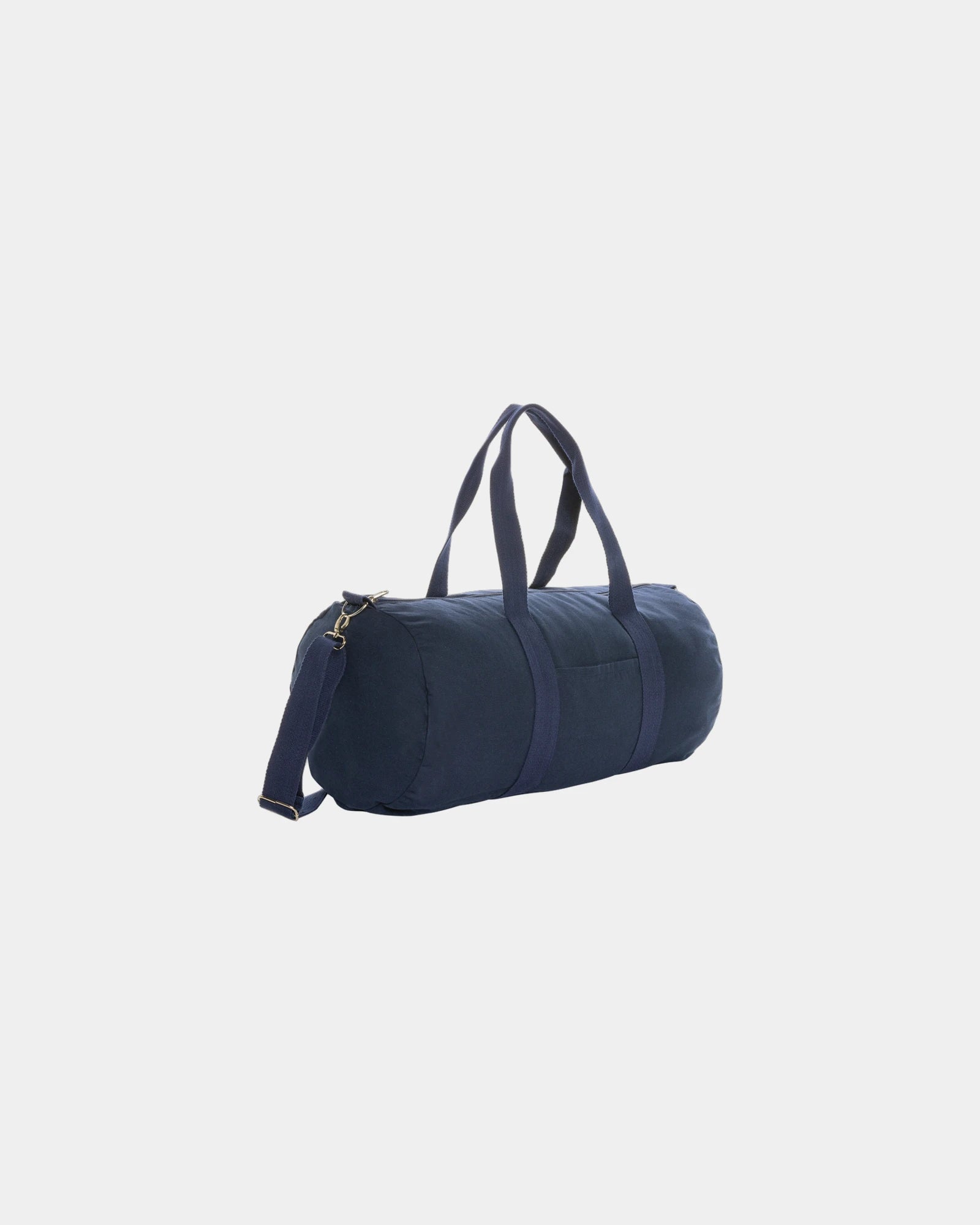 Sporttas gerecycled canvas ongeverfd om te personaliseren - Marineblauw