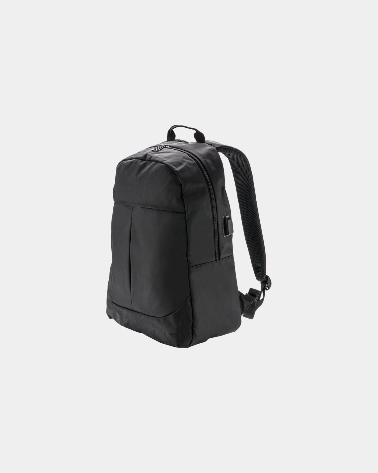 Rugzak polyester USB-poort laptop 15" om te personaliseren - Zwart