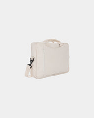 Laptoptas gerecycled katoen AWARE 15,4" om te personaliseren - Gebroken wit