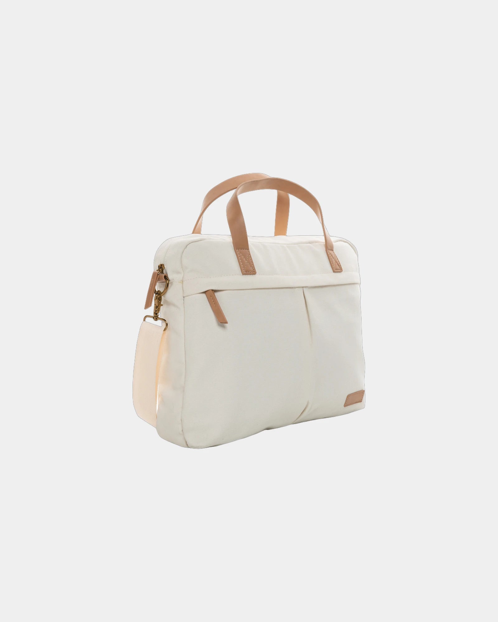 Laptoptas gerecycled canvas 16oz AWARE™ om te personaliseren - Gebroken wit