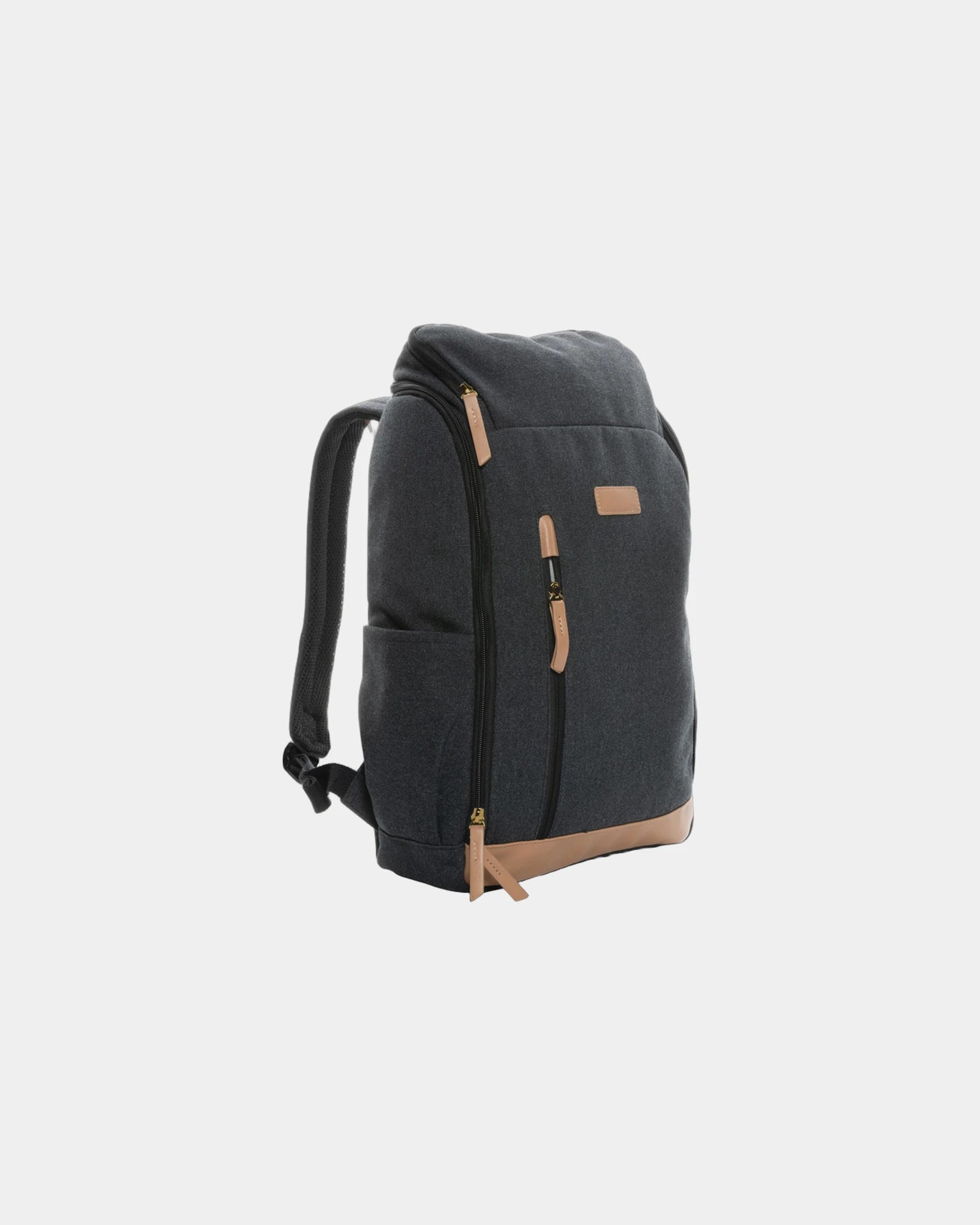 Rugzak laptop gerecycled canvas 16oz om te personaliseren - Zwart