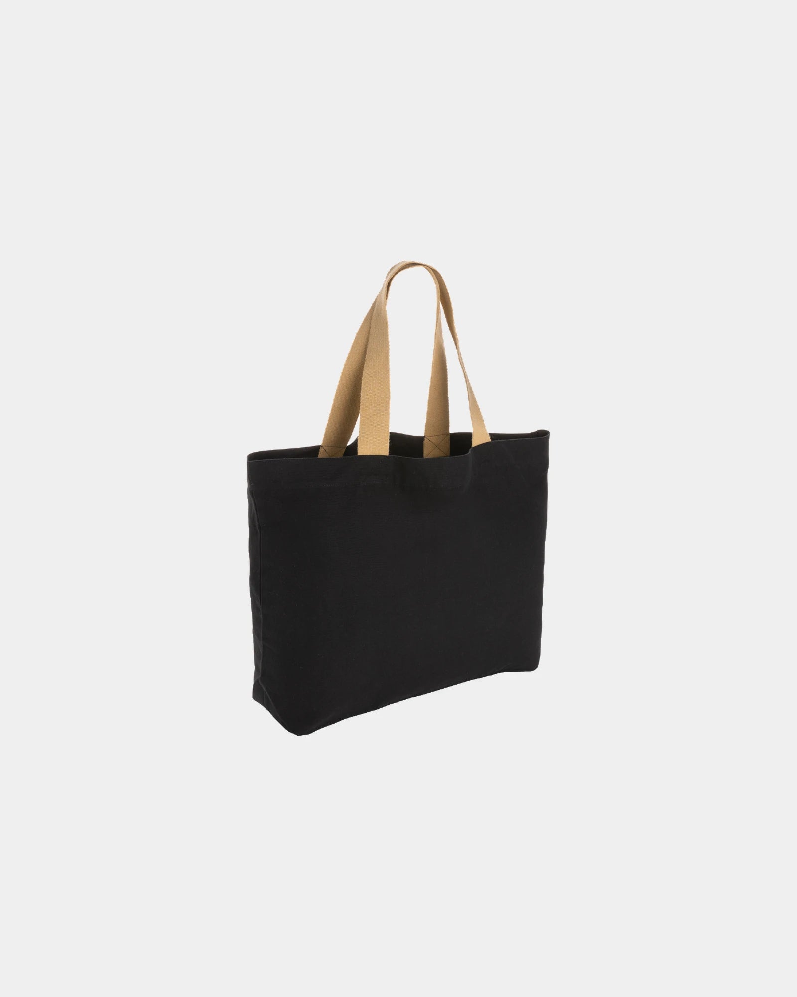 Shopper van gerecycled canvas 240 g/m² om te personaliseren - Zwart