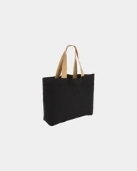 Shopper van gerecycled canvas 240 g/m² om te personaliseren - Zwart