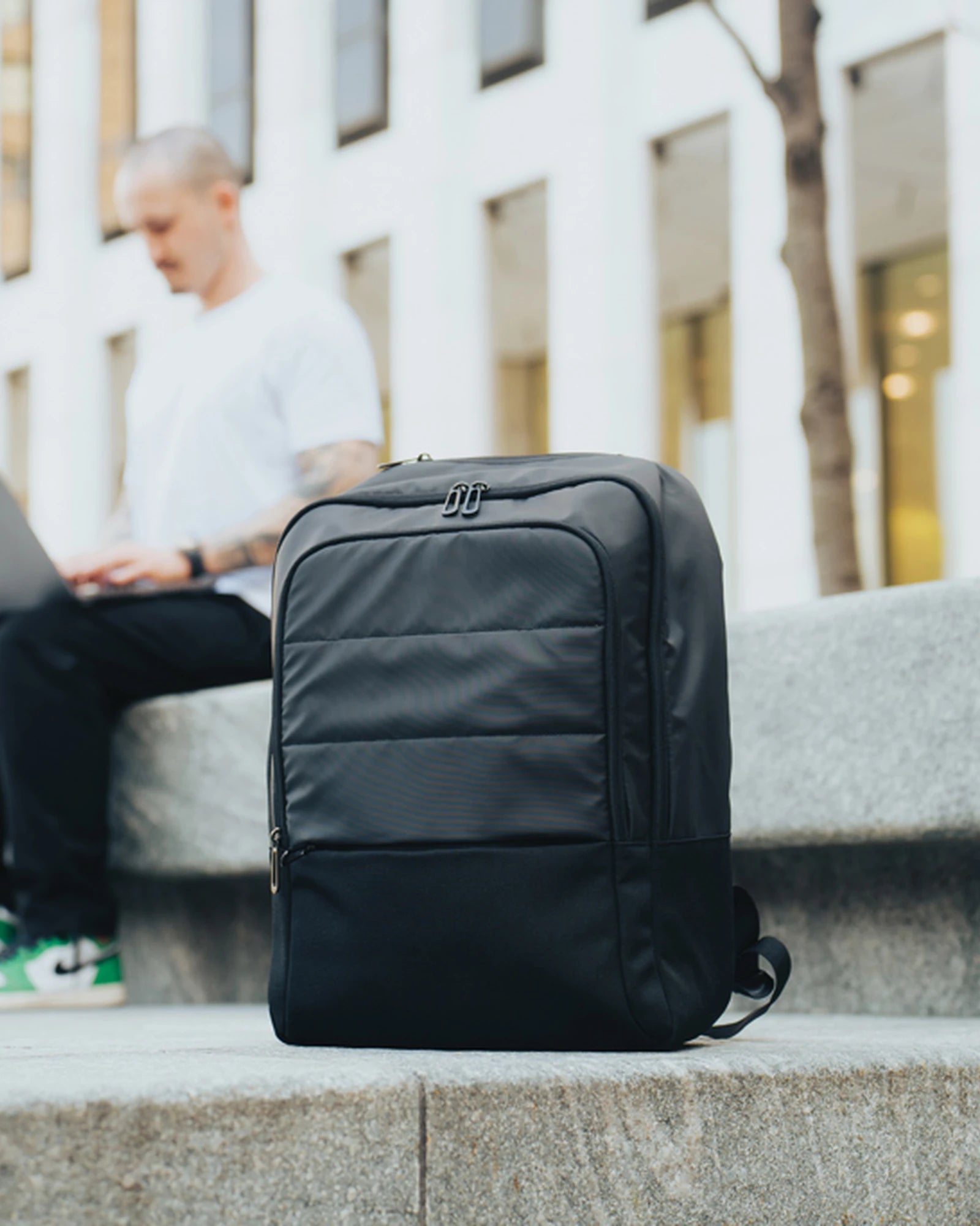 Gerecyclede rugzak RPET laptop 15,6" om te personaliseren - 10
