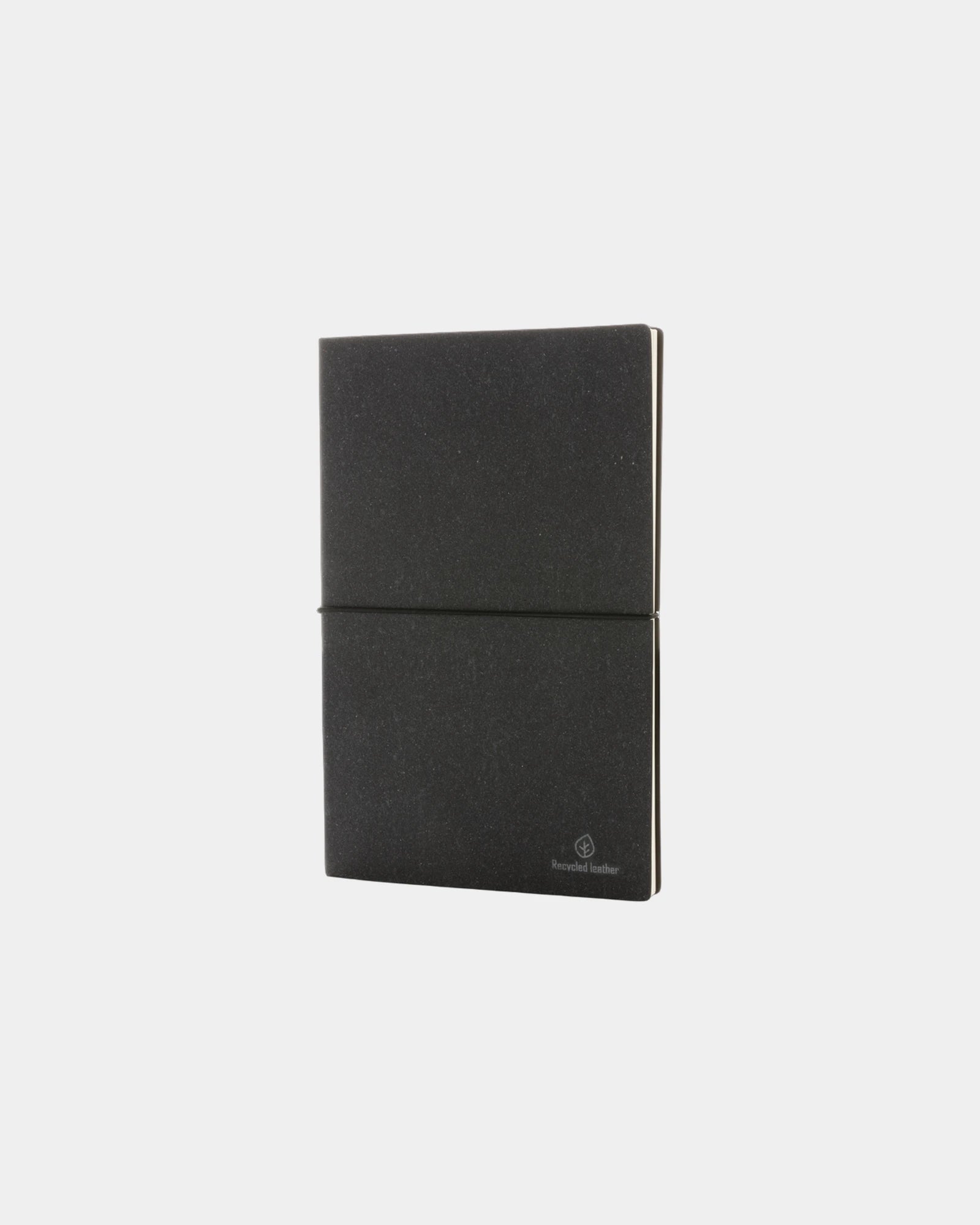 Notitieboek A5 gerecycled leer GRS om te personaliseren - Grijs
