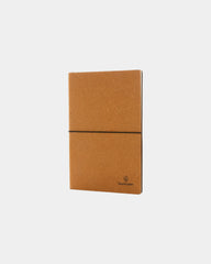 Notitieboek A5 gerecycled leer GRS om te personaliseren - Bruin