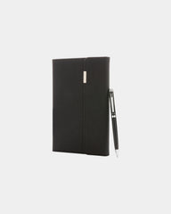 Notitieboek A5 PU ritsvak om te personaliseren - Zwart