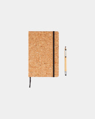 Notitieboek A5 kurk met bamboe pen om te personaliseren - 4