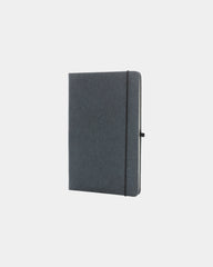 Notitieboek A5 gerecycled leer GRS om te personaliseren - Grijs