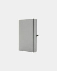 Notitieboek A5 gerecycled leer GRS om te personaliseren - Lichtgrijs