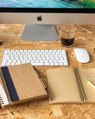 Notitieboek gerecycled papier met pen om te personaliseren - 4