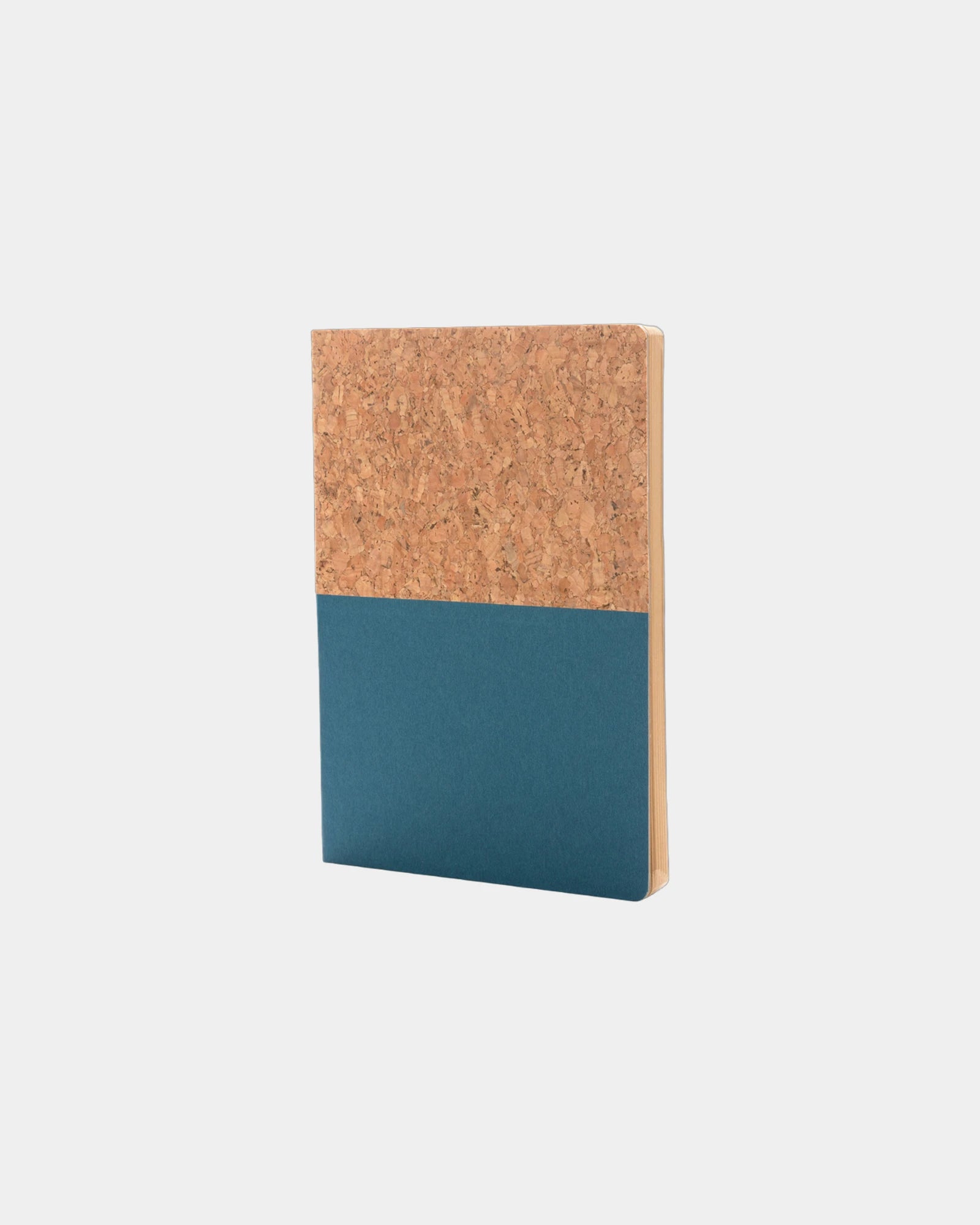 Notitieboek A5 kurk en kraft gerecycled om te personaliseren - Blauw