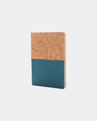 Notitieboek A5 kurk en kraft gerecycled om te personaliseren - Blauw