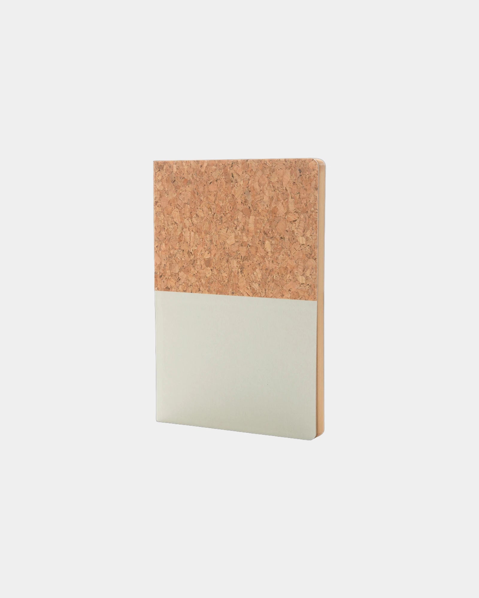 Notitieboek A5 kurk en kraft gerecycled om te personaliseren - Gebroken wit