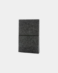 Notitieboek A5 gerecycled vilt GRS om te personaliseren - Zwart