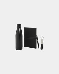 Geschenkset gerecycled rvs fles om te personaliseren - Zwart