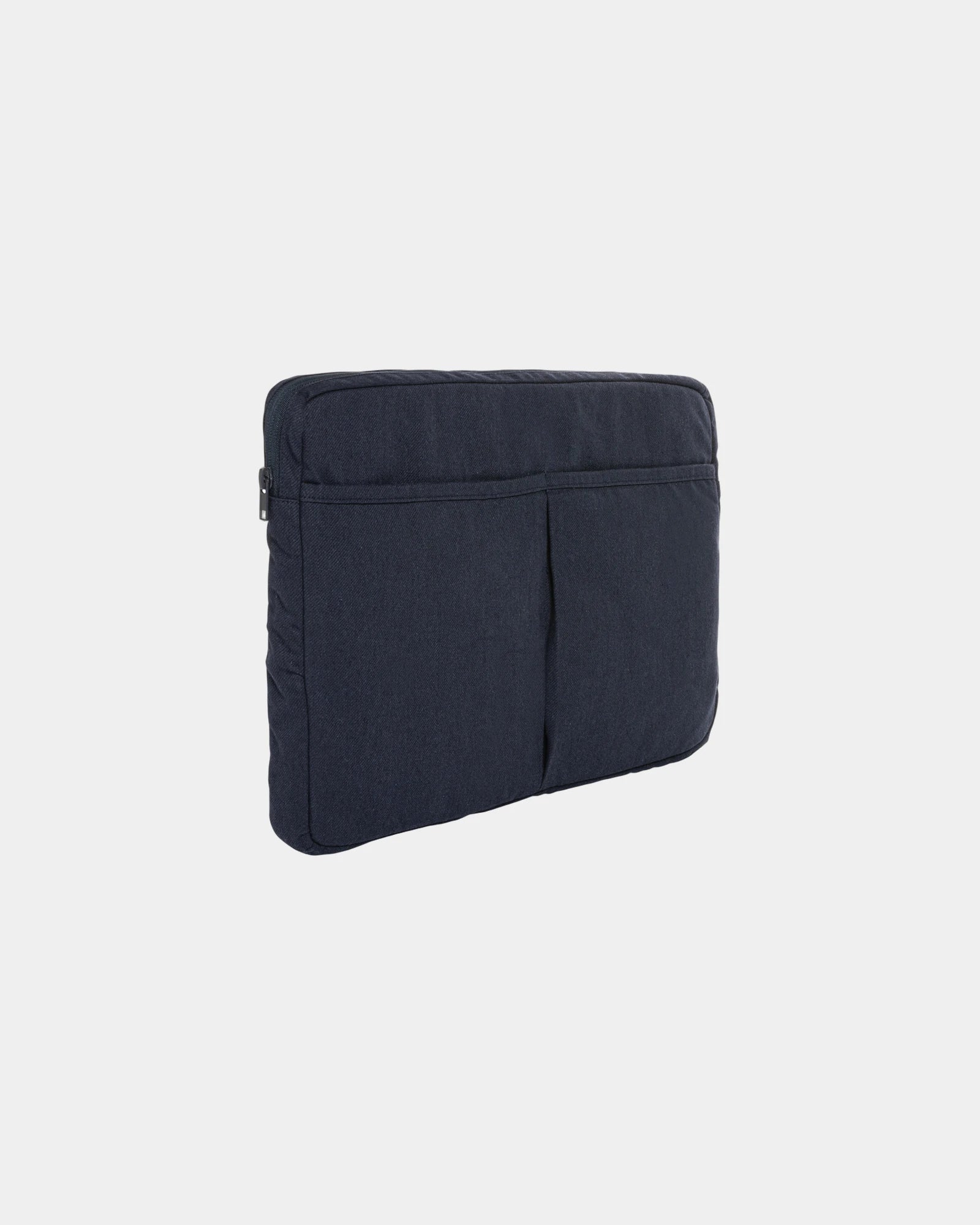 Laptophoes gerecycled katoen 15,6" om te personaliseren - Marineblauw