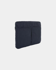 Laptophoes gerecycled katoen 15,6" om te personaliseren - Marineblauw