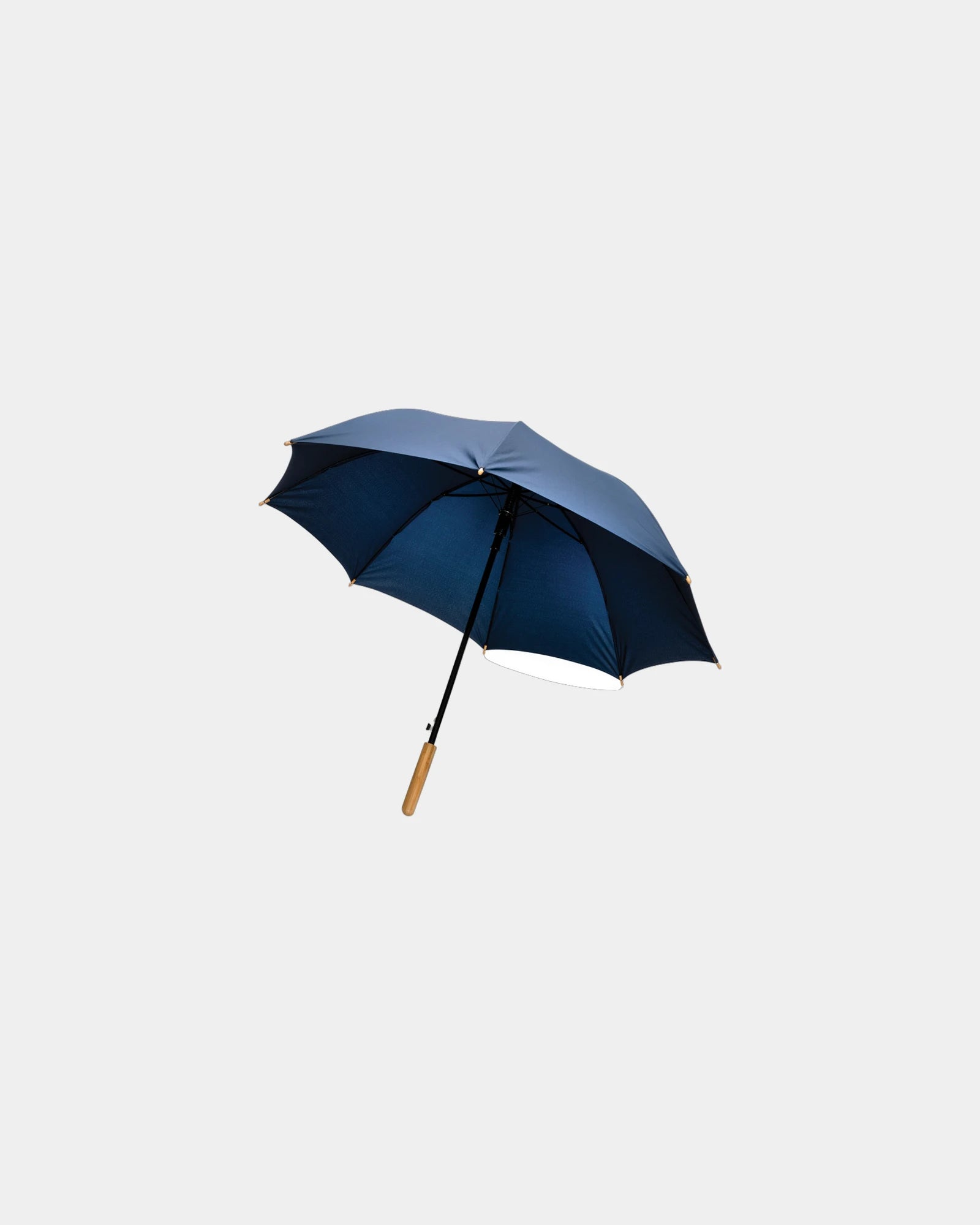 Paraplu 23" rPET en bamboe om te personaliseren - Marineblauw