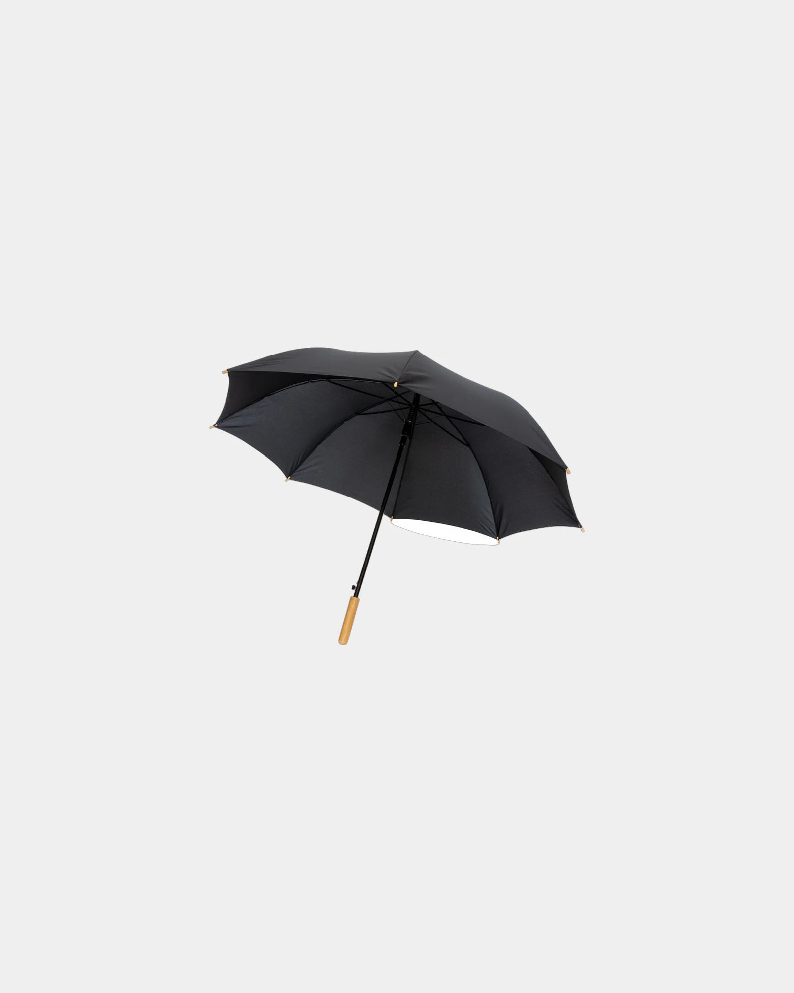Paraplu 27" gerecycled rPET bamboe om te personaliseren - Zwart
