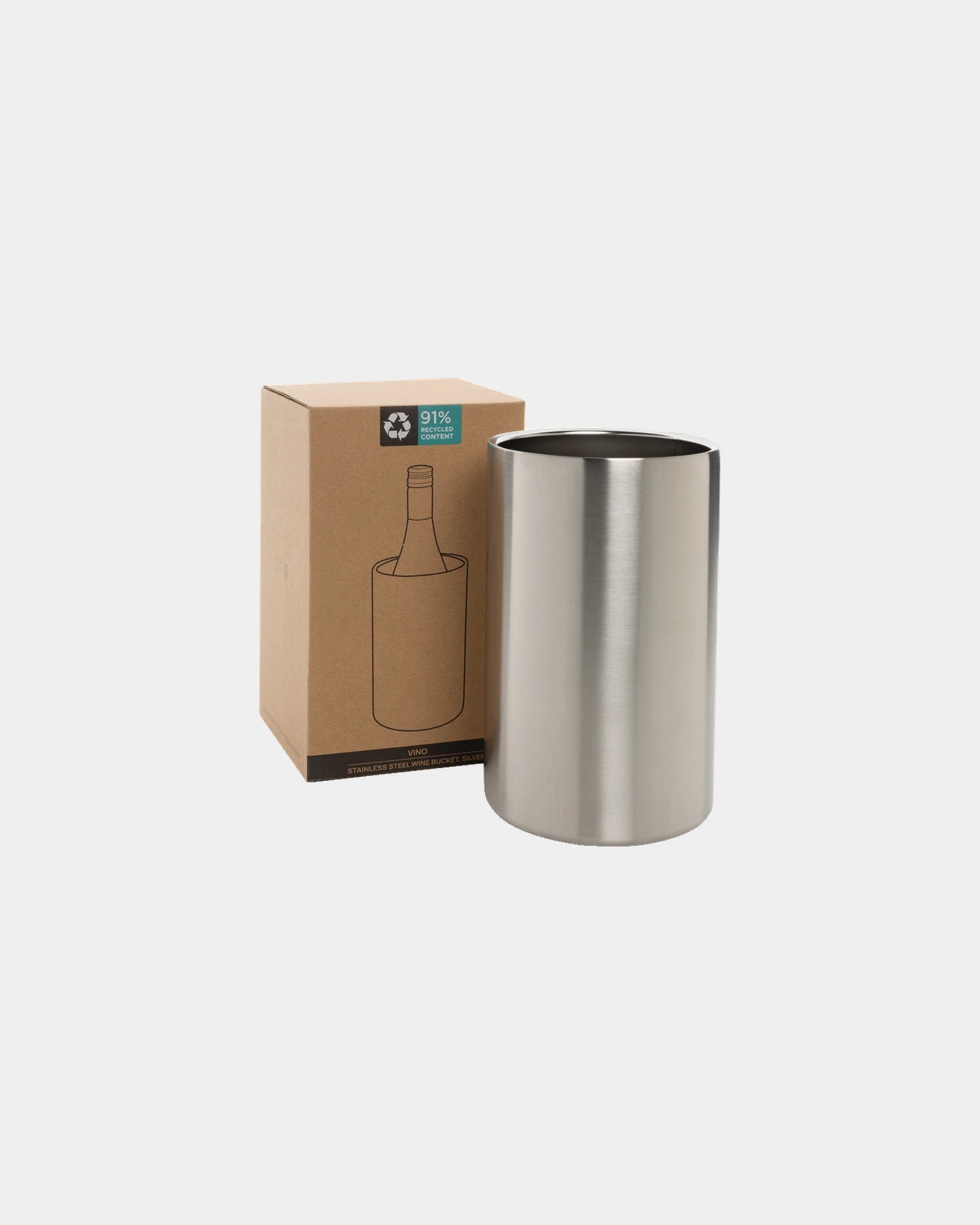 Wijnkoeler gerecycled rvs RCS Vino om te personaliseren