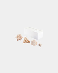 Breinpuzzel hout FSC 3-delig set om te personaliseren - Wit