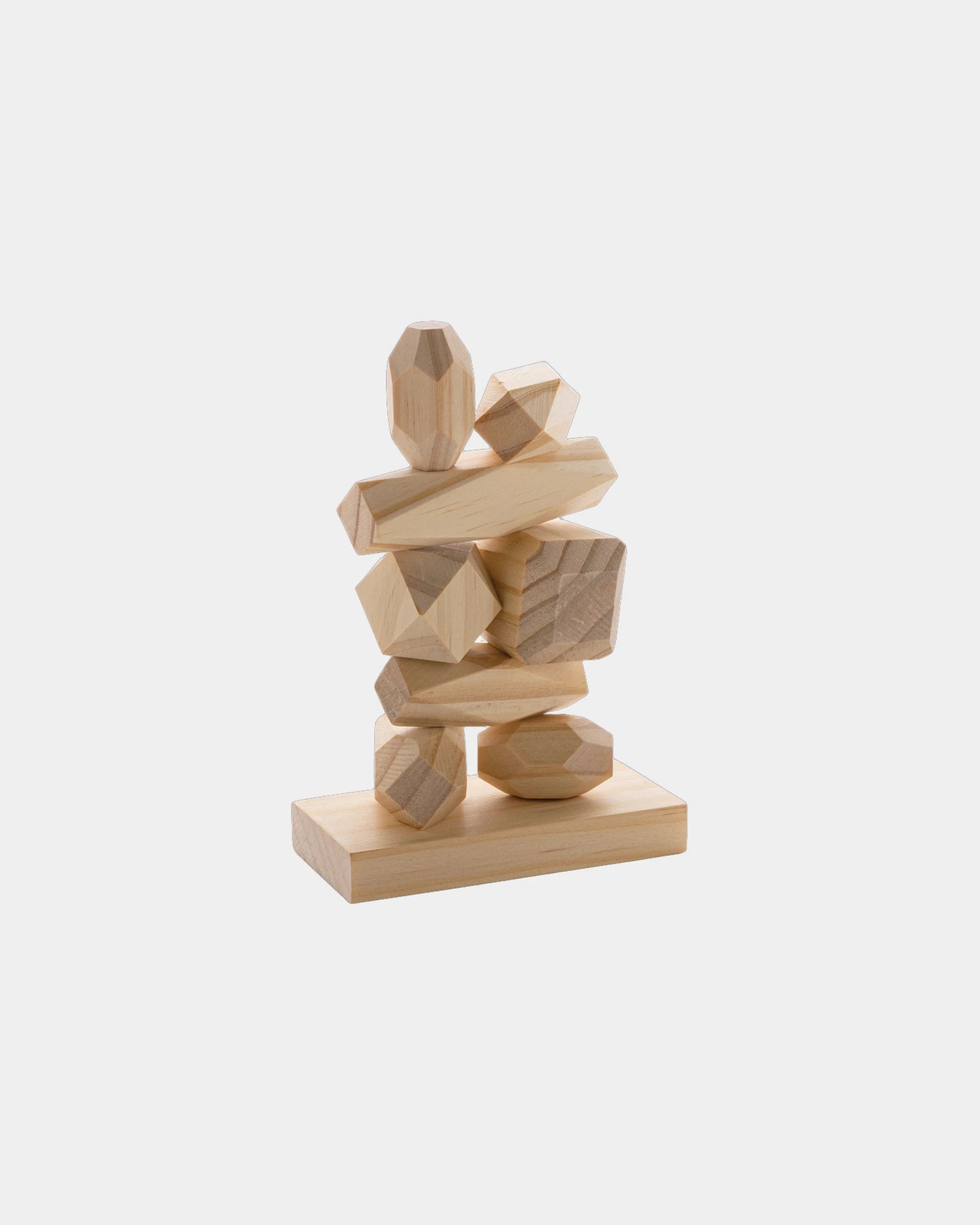 Balansstenen hout FSC in pouch om te personaliseren - Bruin