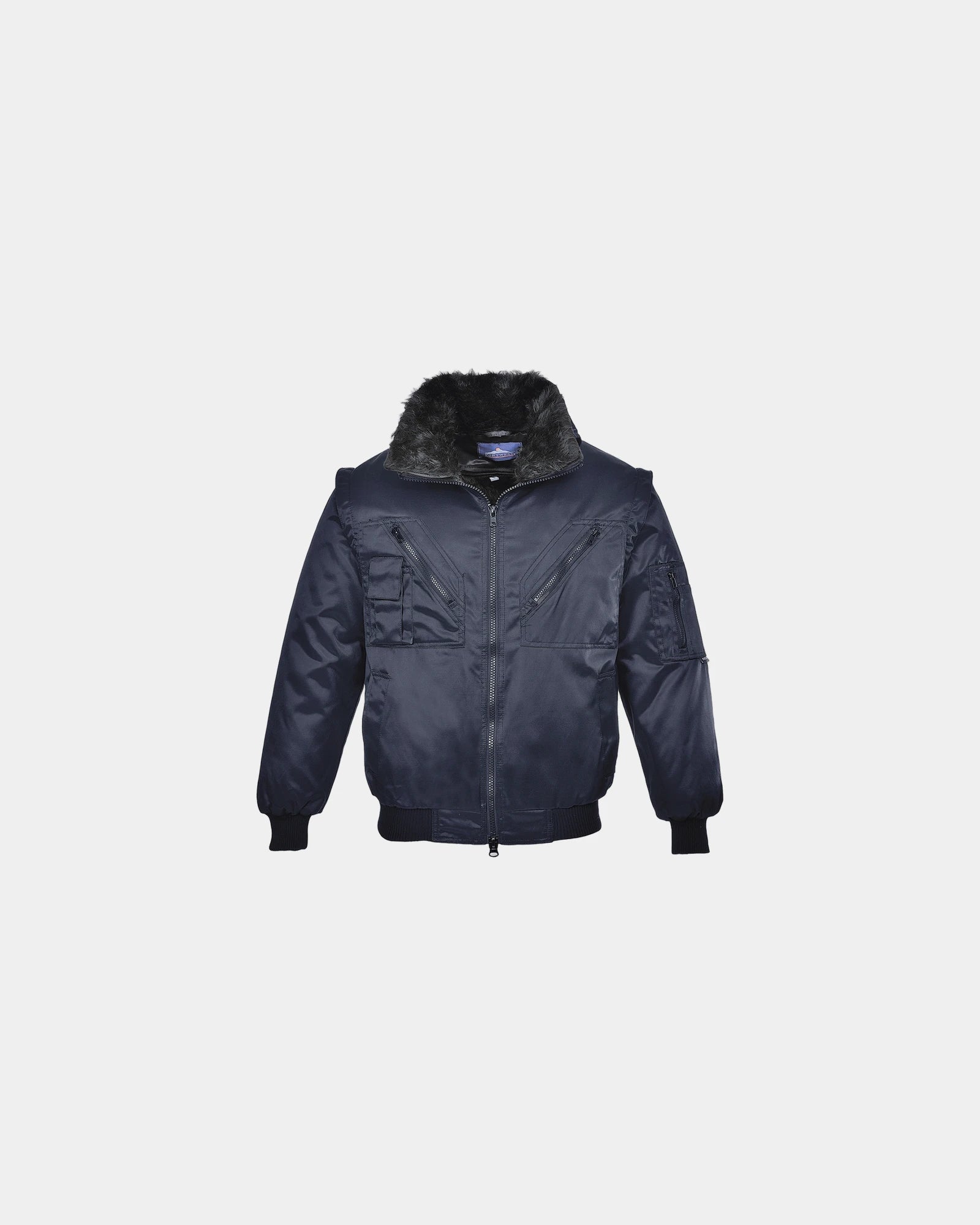 Pilotenjack 4-in-1 katoen polyester om te personaliseren - Marineblauw