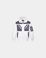 Bicolor pilotenjack waterafstotend om te personaliseren - Wit