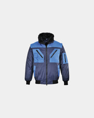 Bicolor pilotenjack waterafstotend om te personaliseren - Marineblauw