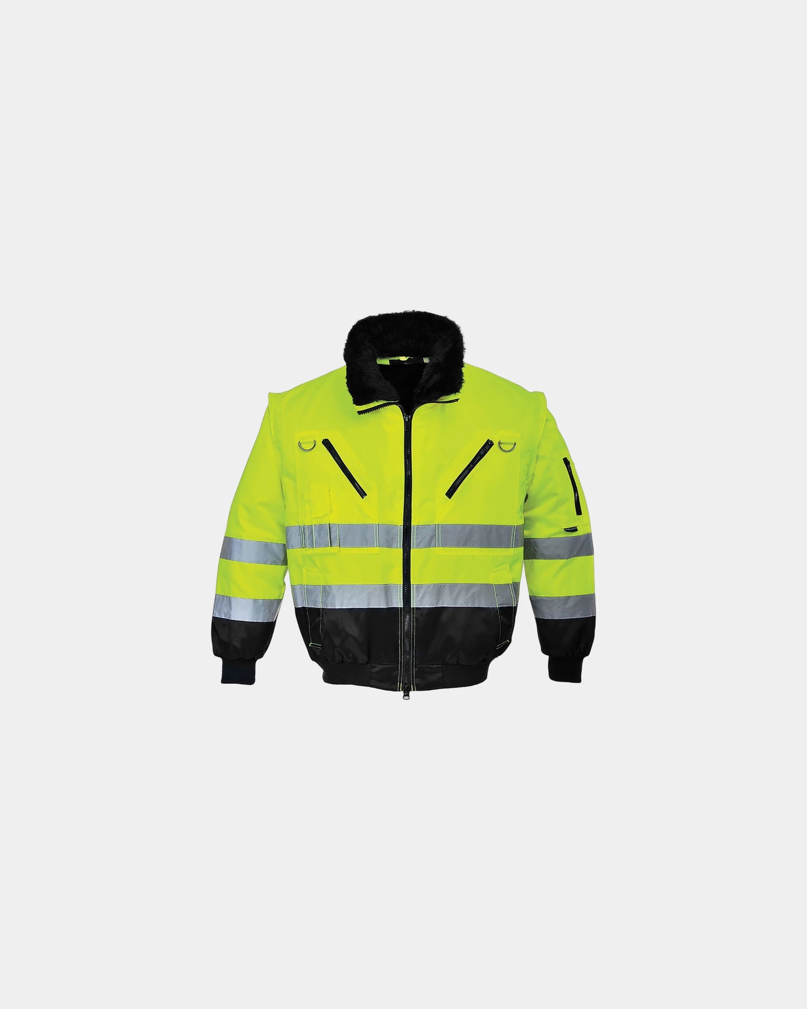 Pilotenjack 3-in-1 polyester om te personaliseren - Geel-Zwart