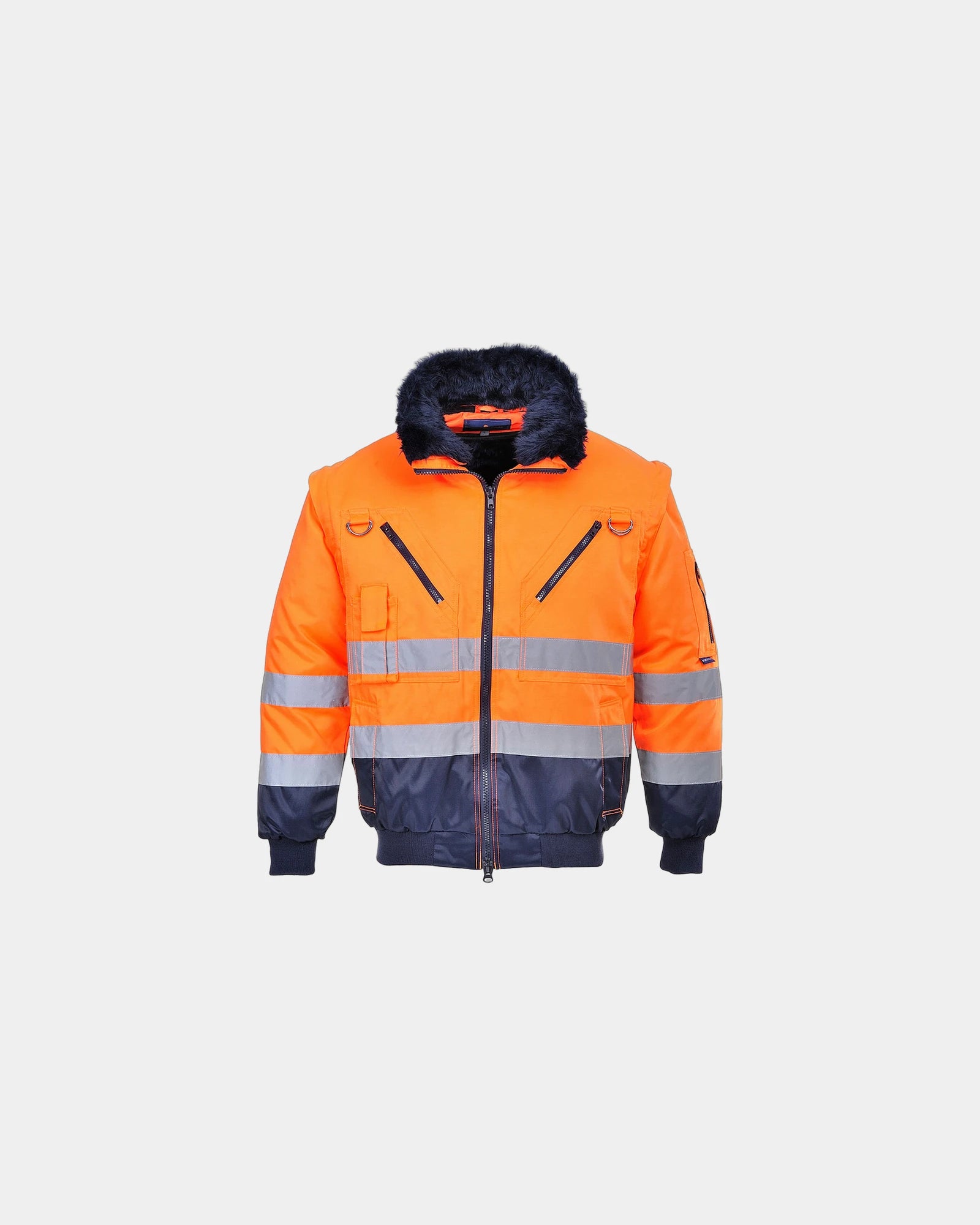 Pilotenjack 3-in-1 polyester om te personaliseren - Oranje