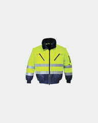 Pilotenjack 3-in-1 polyester om te personaliseren - Geel-Marineblauw