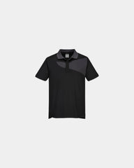 Polo polycoton contrasterend design PW2 om te personaliseren - Grijs