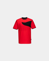 T-shirt polycoton contrasterend design om te personaliseren - Donkerblauw