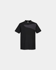 T-shirt polycoton contrasterend design om te personaliseren - Grijs