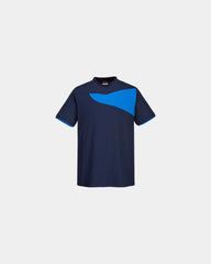 T-shirt polycoton contrasterend design om te personaliseren - Oranje