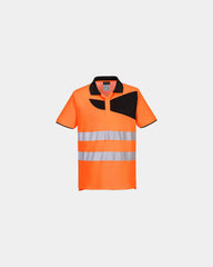 Polo hoge zichtbaarheid katoen ademend om te personaliseren - Oranje
