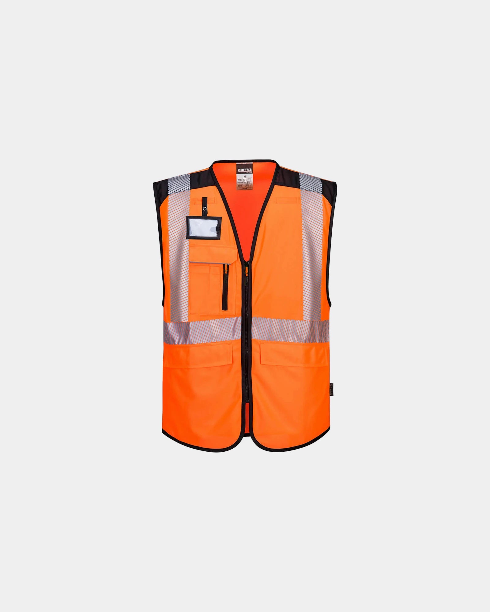 Bodywarmer multipocket hi-vis polyester om te personaliseren - Oranje