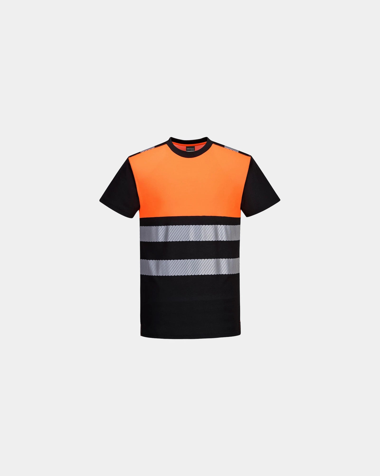 T-shirt hoge zichtbaarheid katoen om te personaliseren - Zwart-Hemelsblauw