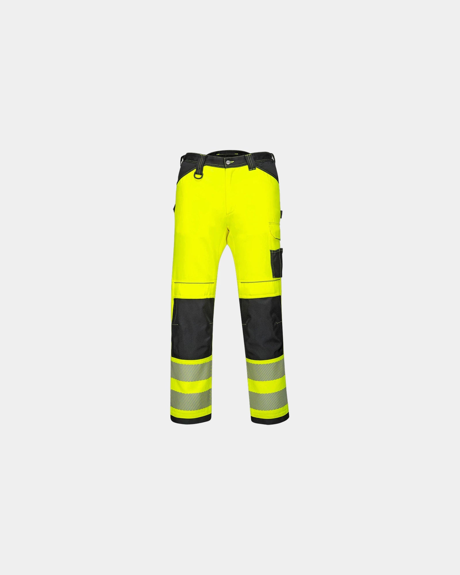Werkbroek hi-vis polyester/katoen 300g om te personaliseren - Geel-Zwart