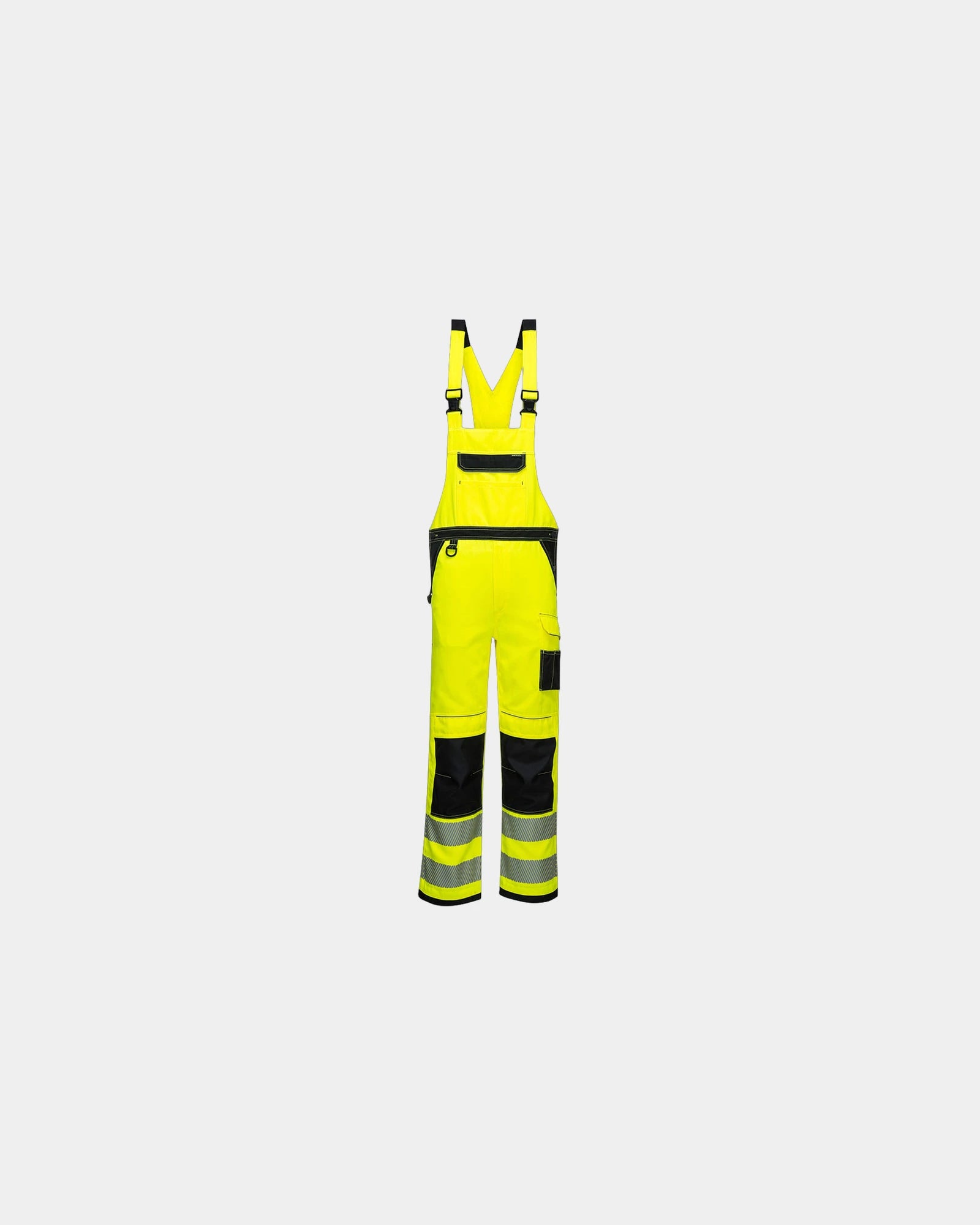 Werkbroek met bretels om te personaliseren - Geel-Zwart