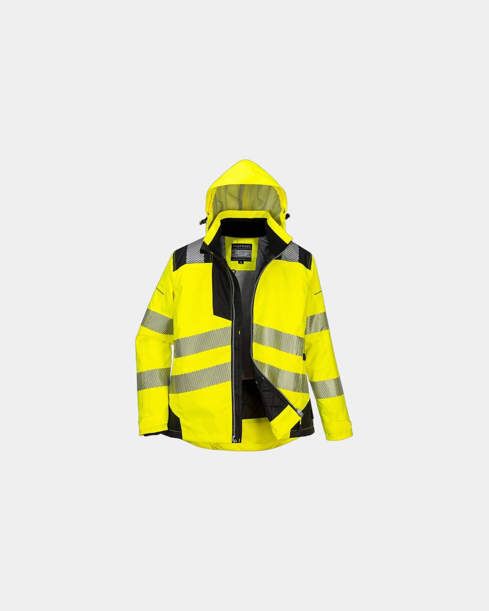 Winterparka dames vlekbestendig 300D om te personaliseren - Geel-Zwart