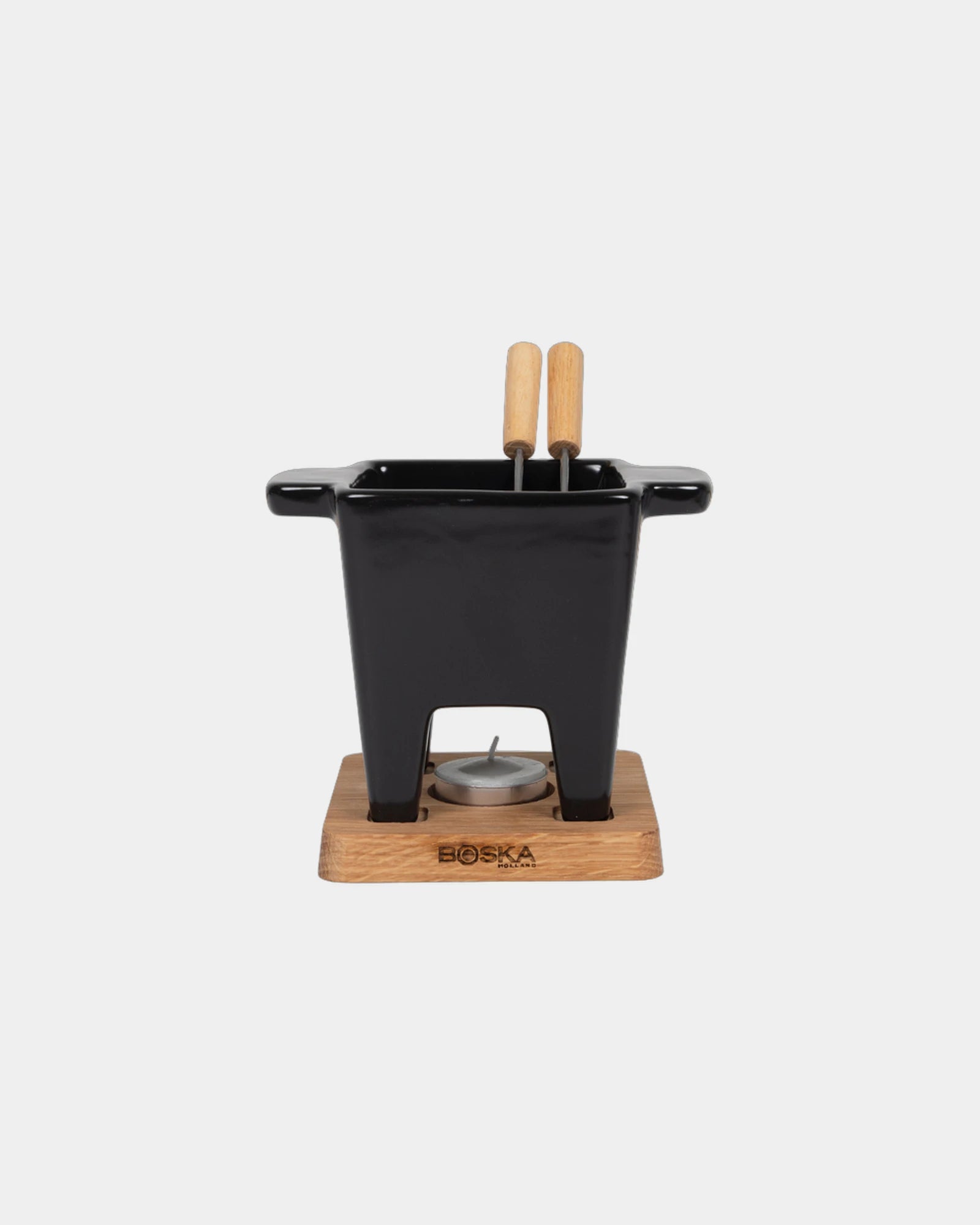 Fonduestel keramiek Tapas Nero 300ml om te personaliseren - Zwart