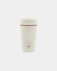 Mug gerecycled plastic 360° deksel om te personaliseren - Wit