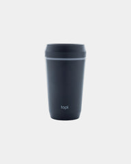 Mug gerecycled plastic 360° deksel om te personaliseren - Marineblauw