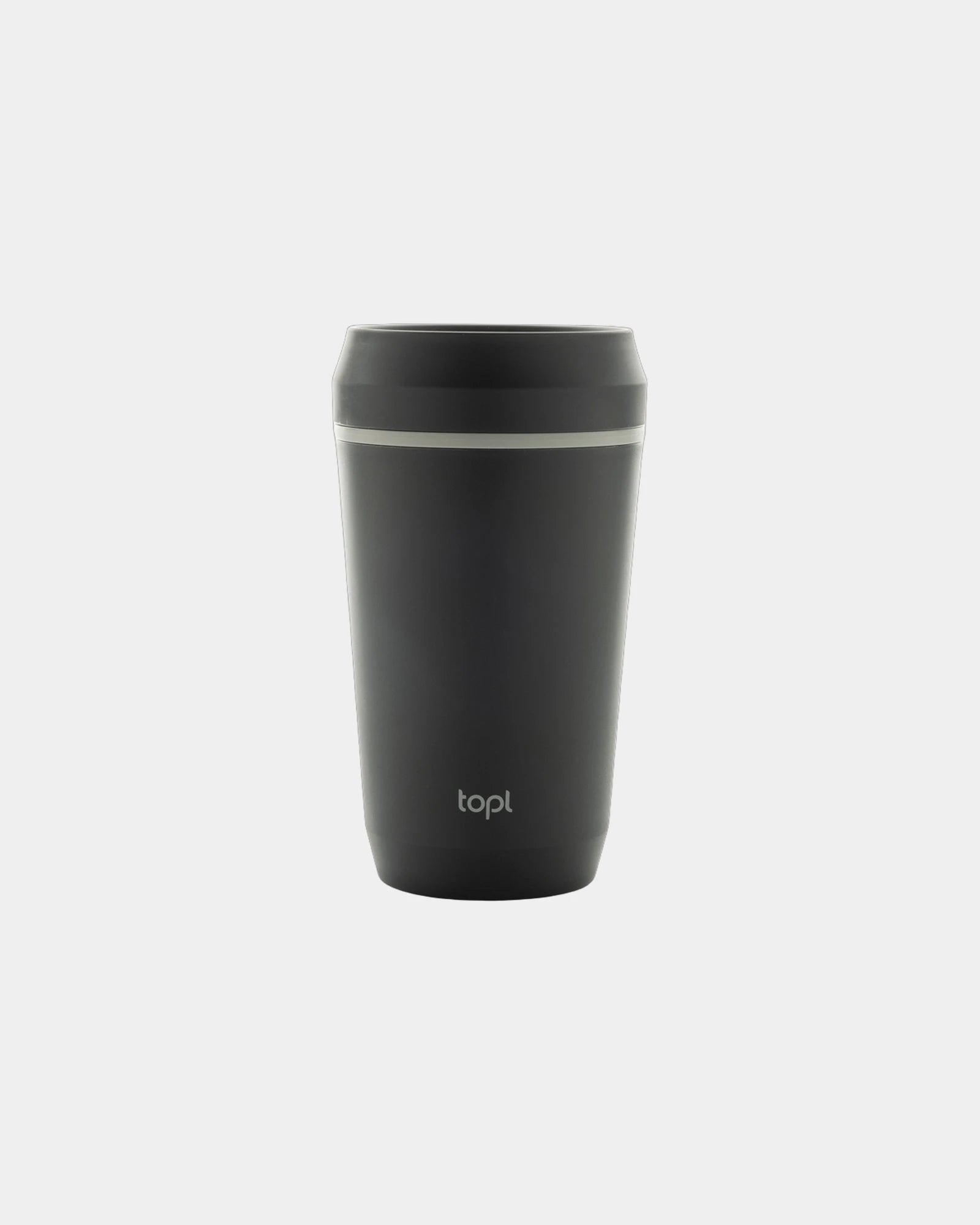 Mug gerecycled plastic 360° deksel om te personaliseren - Grijs