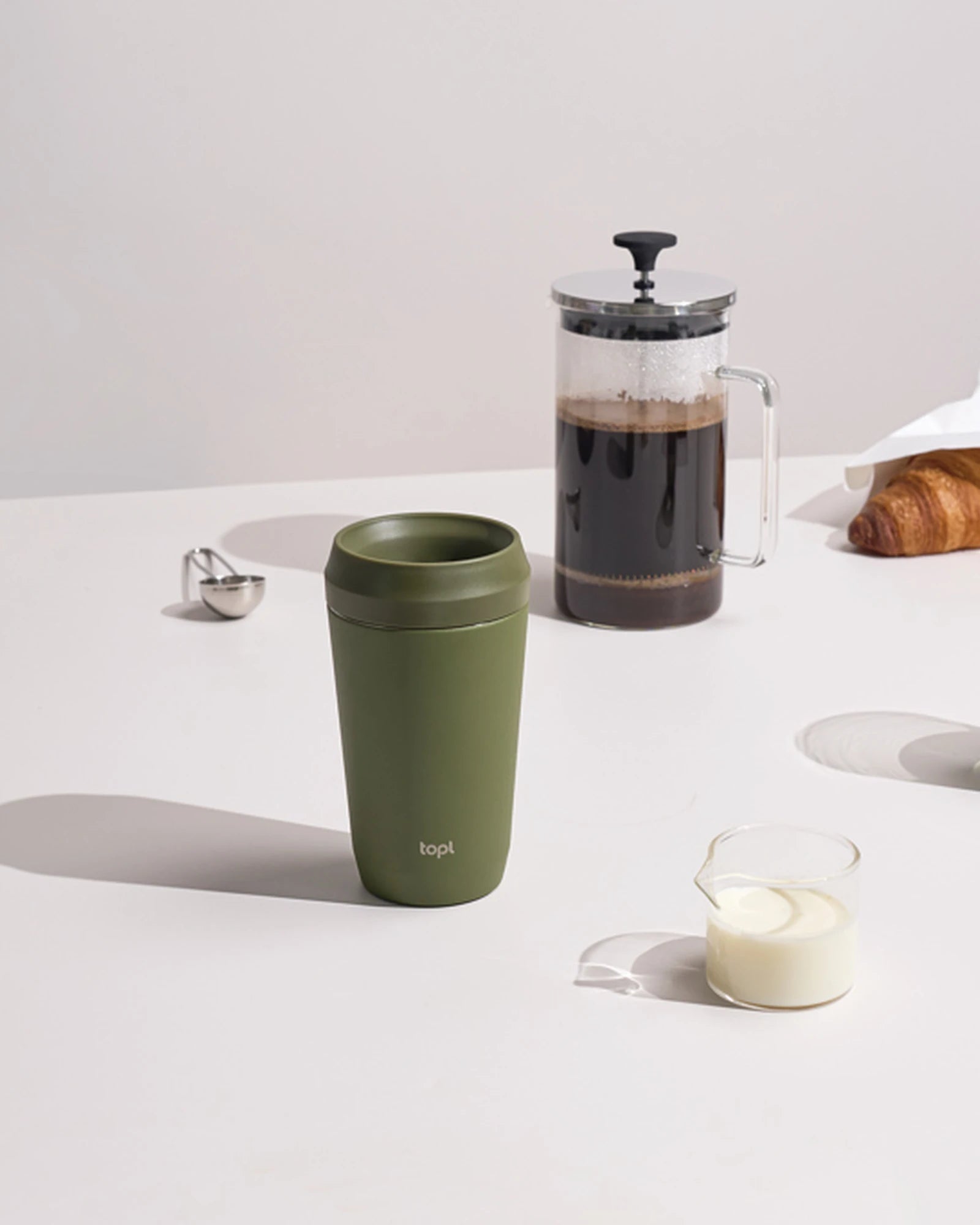 Mug gerecycled staal 354ml met deksel om te personaliseren - 17
